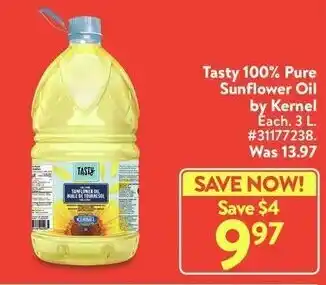 Walmart Tasty 100% pure sunflower oil by kernel offer