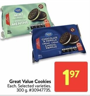 Walmart Great value cookies offer