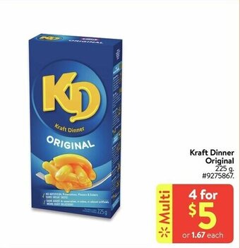 Walmart Kraft dinner original offer