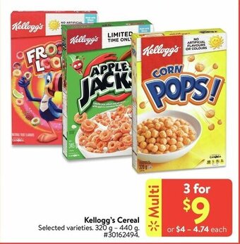 Walmart Kellogg's cereal offer