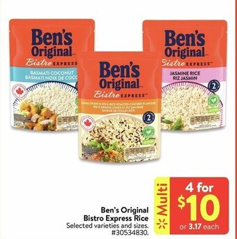 Walmart Ben's original bistro express rice offer