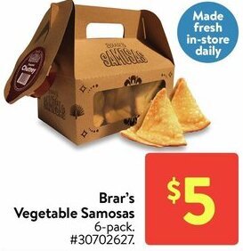 Walmart Brar's vegetable samosas offer