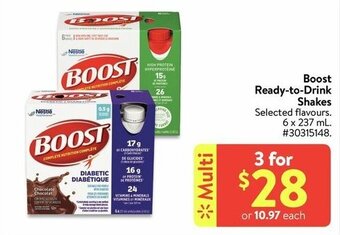 Walmart Boost ready-to-drink shakes offer