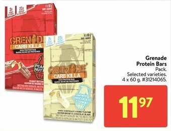 Walmart Grenade protein bars offer