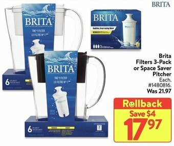 Walmart Brita filters 3-pack offer