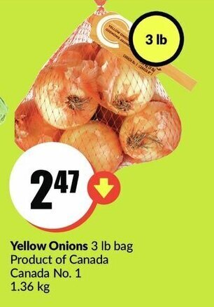 FreshCo Yellow onions offer