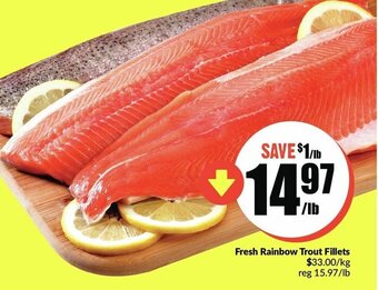 FreshCo Fresh rainbow trout fillets offer