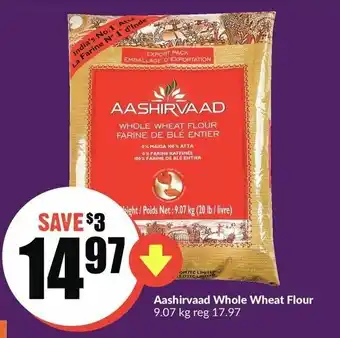 FreshCo Aashirvaad whole wheat flour offer