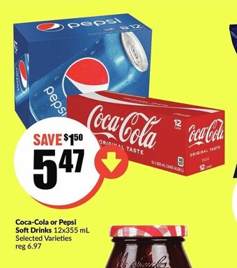 FreshCo Coca-cola or pepsi soft drinks offer