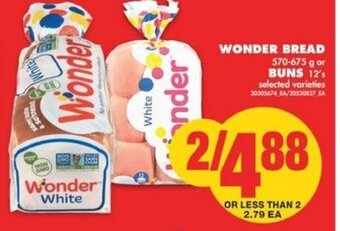 No Frills Wonder Bread Buns offer