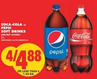 No Frills Coca-Cola or Pepsi Soft Drinks offer