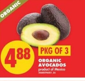 No Frills Organic Avocados offer