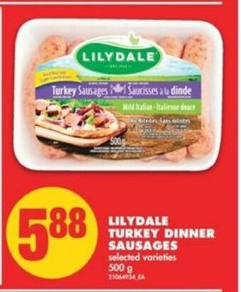 No Frills Lilydale Turkey Dinner Sausages offer