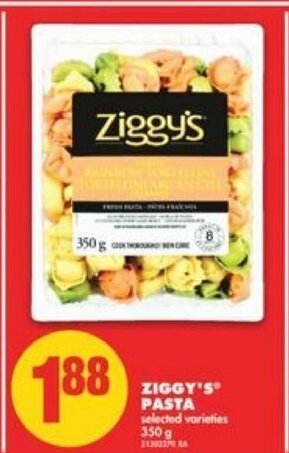 No Frills Ziggy's Pasta offer