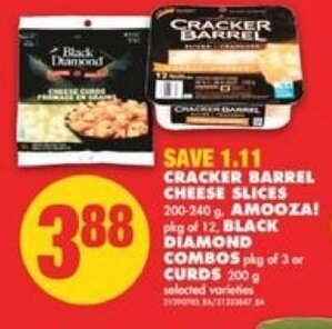 No Frills Cracker Barrel Cheese Slices offer