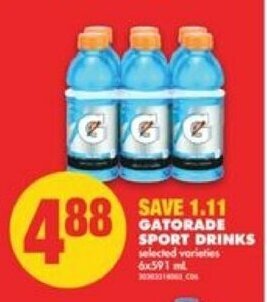 No Frills Gatorade Sport Drinks offer