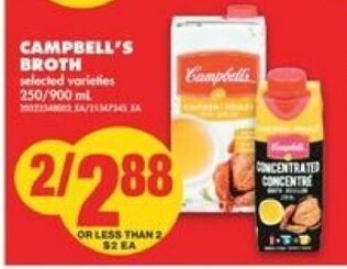 No Frills Campbell's Broth offer
