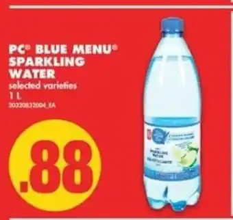 No Frills PC Blue Menu Sparkling Water offer