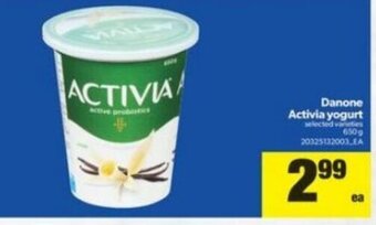 Real Canadian Superstore Danone Activia Yogurt offer
