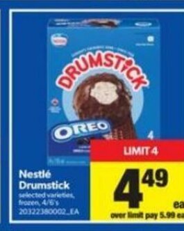 Real Canadian Superstore Nestlé Drumstick offer