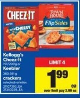Real Canadian Superstore Kellogg's Cheez-It offer