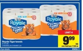 Real Canadian Superstore Royale Tiger Towels offer