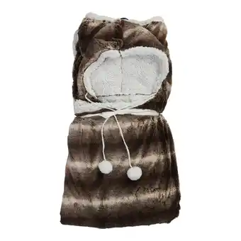 Giant Tiger Faux Fur Sherpa Hooded Sweater Blanket offer
