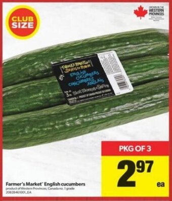 Real Canadian Superstore Farmer's market English Cucumbers offer