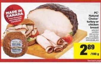 Real Canadian Superstore PC Natural Choice Turkey or Chicken Breast offer