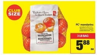 Real Canadian Superstore PC Mandarins offer