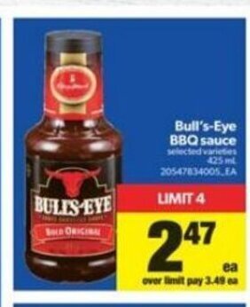 Real Canadian Superstore Bull's Eye BBQ Sauce offer