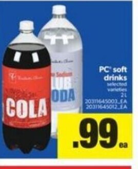 Real Canadian Superstore PC Soft Drinks offer