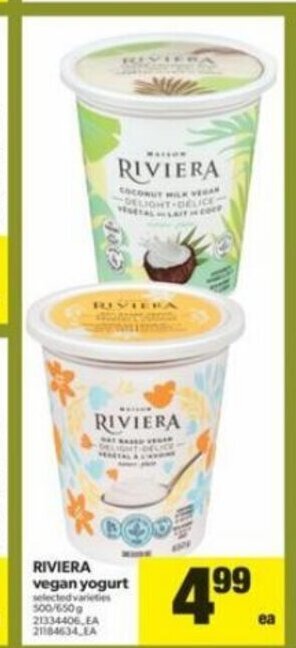 Real Canadian Superstore Riviera Vegan Yogurt offer