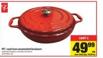 Real Canadian Superstore PC Cast Iron Enameled Braisers offer