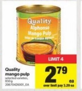 Real Canadian Superstore Quality Mango Pulp offer