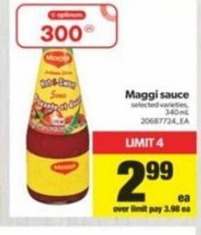 Real Canadian Superstore Maggi Sauce offer