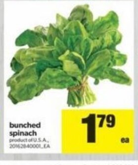 Real Canadian Superstore Bunched Spinach offer