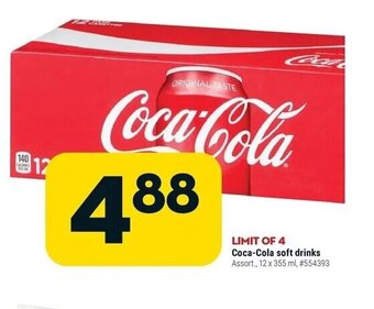 Giant Tiger Coca-cola soft drinks offer