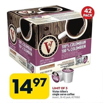 Giant Tiger Victor allen's single serve coffee offer