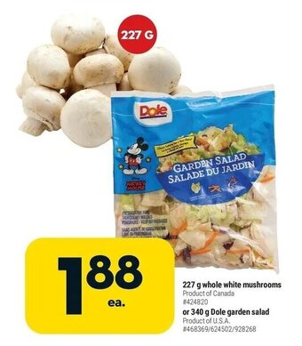 Giant Tiger 227 g whole white mushrooms offer