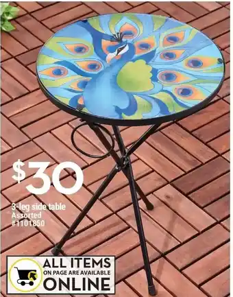 Giant Tiger 3-leg side table offer