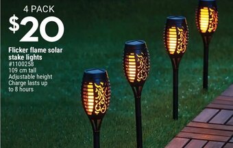 Giant Tiger Flicker flame solar stake lights offer
