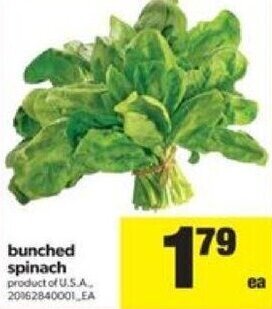 Real Canadian Superstore Bunched spinach offer