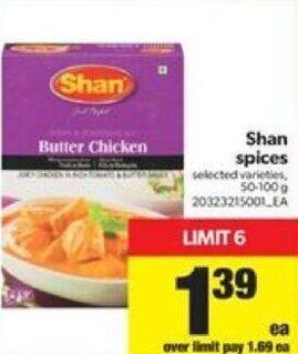 Real Canadian Superstore Shan spices offer