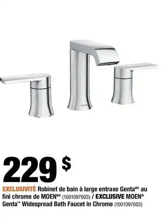 Home Depot Robinet de bain à large entraxe genta offer