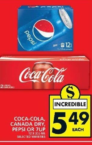 Food Basics Coca-cola canada dry,pepsi or 7up offer