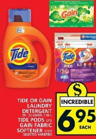 Food Basics Tide or Gain laundry detergent offer