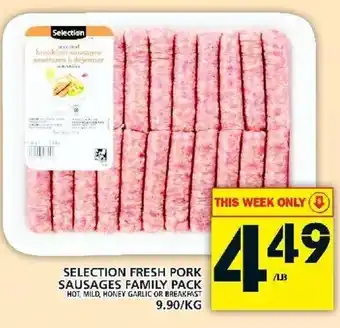 Food Basics Selection fresh pork sausage family pack offer