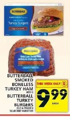 Food Basics Butterball smoked boneless turkey ham offer