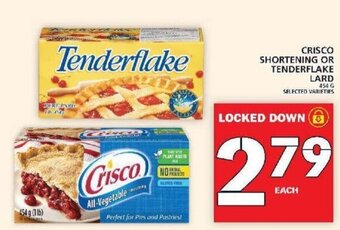 Food Basics Crisco Shortening or tenderflake lard offer